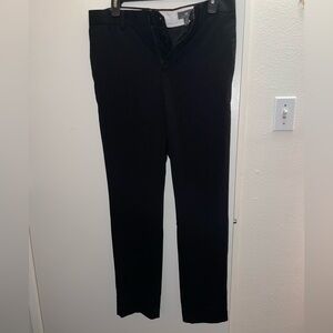 Black straight leg slacks